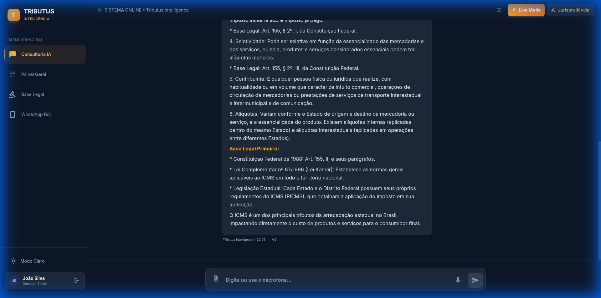 Resposta IA sobre ICMS